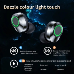 Tai nghe bluetooth mini YD-03, tai nghe led viền, doc sạc có màn hình led (2 tai có doc sạc) nhỏ gọn [BH: 3 THÁNG]