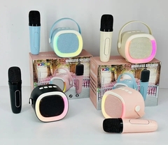 Loa karaoke mini K-2 Có led viền siêu xinh, tặng kèm 1 micro không dây[BH: 3 THÁNG]