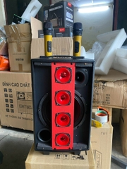 Loa kéo karaoke SOUNDBOX T81 mẫu mới kèm 2 mic không dây [BH 6 Tháng]
