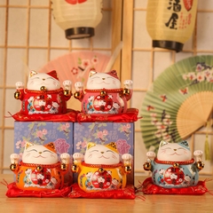 Tượng mèo THẦN TÀI chiêu tài lộc, may mắn tay cầm lục lạc size 10cm- màu ngẫu nhiên [BH: NONE] 1l1d11