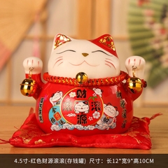 Tượng mèo THẦN TÀI chiêu tài lộc, may mắn tay cầm lục lạc size 10cm- màu ngẫu nhiên [BH: NONE] 1l1d11