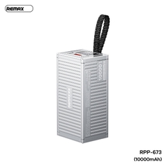 Pin sạc nhanh 22.5w Remax RPP-673 10.000mAh Container dự phòng có màn hình led, đèn pin QC3.0+PD20W chính hãng [BH: 1 năm]