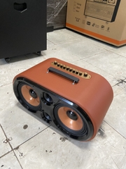 Loa kéo Soundbox SB-0802B 450w 2 bass 20cm, gỗ bọc da di động karaoke siêu hay bluetooth kèm 2 micro không dây UHF [BH 1 năm]