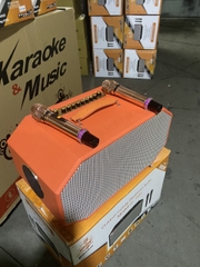 Loa kéo Soundbox SB-T628 450w 2 bass 20cm, gỗ bọc da di động karaoke siêu hay bluetooth kèm 2 micro không dây UHF [BH 1 năm]