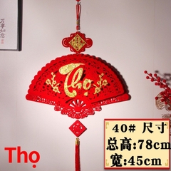 Liễn quạt chữ thư pháp TẾT/ PHÚC/ LỘC/ THỌ trang trí, decor siêu đẹp- mẫu chữ tùy lô [BH: NONE]