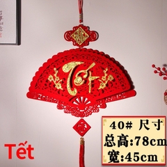 Liễn quạt chữ thư pháp TẾT/ PHÚC/ LỘC/ THỌ trang trí, decor siêu đẹp- mẫu chữ tùy lô [BH: NONE]