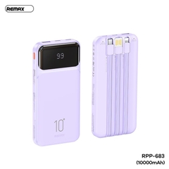 Pin sạc dự phòng REMAX RPP-683 10.000mAh 2.1A kèm cáp liền pin chính hãng [BH 1 năm]