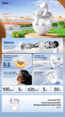 Tai Nghe Bluetooth Remax Cozybuds W17 True Wireless V5.3 ENC kiểu dáng airpods chính hãng [BH 1 năm]