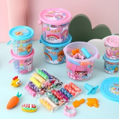 Hộp tròn đồ chơi đất sét nặn 10 màu có khuôn cho bé [BH: NONE]