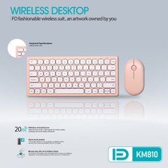 Combo bàn phím chuột không dây FD mini KM810 chính hãng [BH 1 năm]