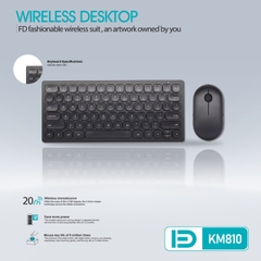 Combo bàn phím chuột không dây FD mini KM810 chính hãng [BH 1 năm]