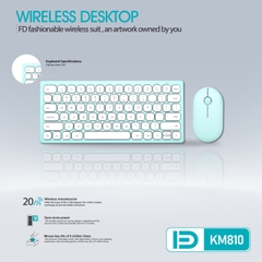 Combo bàn phím chuột không dây FD mini KM810 chính hãng [BH 1 năm]
