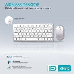Combo bàn phím chuột không dây FD mini KM810 chính hãng [BH 1 năm]