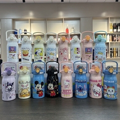 Bình giữ nhiệt 1000ml cho bé Monster tears / bình labu họa tiết hoạt hình, kuromi, winnie v.v - Mẫu về tùy lô [BH: NONE]