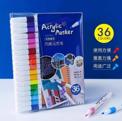Túi zip 36 màu Acrylic maker chống nước giúp bé thỏa sức sáng tạo với tranh vẽ [BH: NONE]