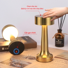 Đèn led tích điện để bàn kiểu dáng Vin sang trọng B58 [BH: 1 tháng]