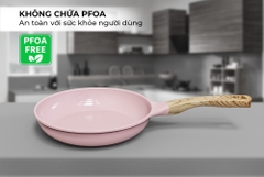 Chảo Chống dính Sunhouse Dura Pro DP26 đáy từ Size 26cm, tay cầm cán gỗ chống nóng [BH: NONE]