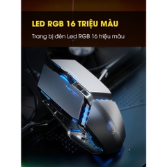 Chuột gaming có dây DEIOG G3 có 5 nút hỗ trợ app led RGB 16 triệu màu 2400 DPI chính hãng [BH 1 năm]