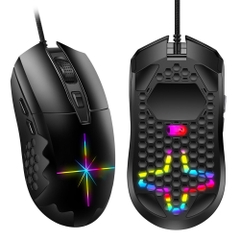 Chuột gaming có dây DEIOG A6 có 3 nút hỗ trợ app led RGB 16 triệu màu 16000 DPI chính hãng [BH 1 năm]