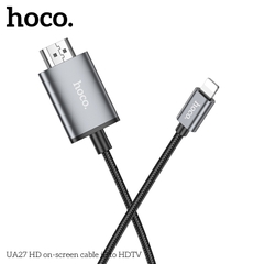 Cáp jack chuyển đổi màn hình HOCO UA27 iphone lightning ra HDMI 1080p dài 2m chính hãng [BH 1 năm]