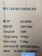 Quạt điều hòa hơi nước HA-5500B công suất 120W dung tích 45L chính hãng [BH 1 năm]