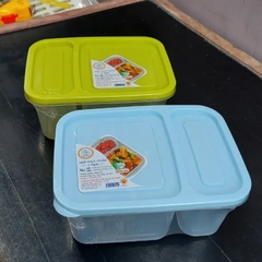 Hộp nhựa VN đựng gia vị, thực phẩm 2 ngăn (1 lớn 1 nhỏ) có nắp đậy tiện lợi [BH: NONE] 1l1d7