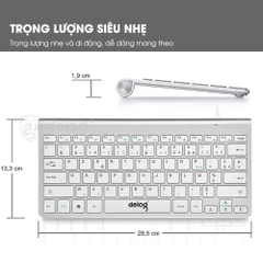 Bàn phím cơ có dây Deiog Dy-901 SIÊU MỎNG CHỈ 6MM mini thiết kế nhỏ gọn chính hãng [BH 1 Năm]