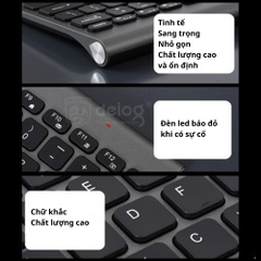 Bàn phím cơ có dây Deiog Dy-901 SIÊU MỎNG CHỈ 6MM mini thiết kế nhỏ gọn chính hãng [BH 1 Năm]