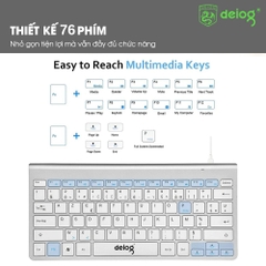 Bàn phím cơ có dây Deiog Dy-901 SIÊU MỎNG CHỈ 6MM mini thiết kế nhỏ gọn chính hãng [BH 1 Năm]