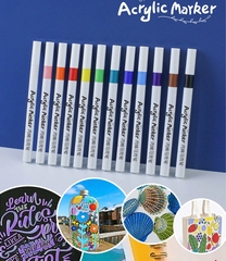 Túi zip 48 màu Acrylic maker chống nước giúp bé thỏa sức sáng tạo với tranh vẽ [BH: NONE]
