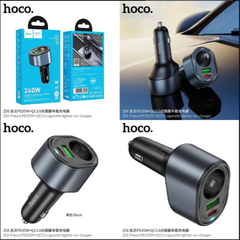 Cóc sạc nhanh 35w xe hơi HOCO Z56 tẩu sạc 1 cổng usb 1 cổng typec chính hãng [BH 1 năm]