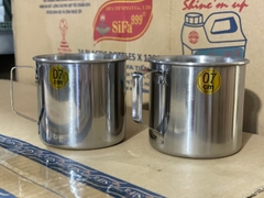 Ca inox có quai cầm uống nước, trà đá size 7cm [BH: NONE]
