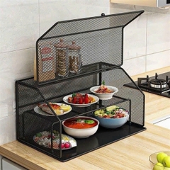 Lồng bàn lưới kim loại 2 tầng đựng thức ăn [BH: NONE]