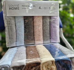Set 6 khăn Cottong Hàn Quốc 6 màu size 40x80cm [BH: NONE] 1l1a9
