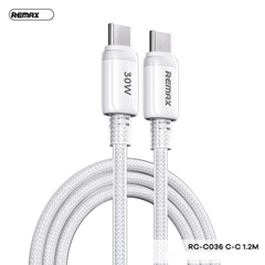 Cáp sạc nhanh 30w REMAX RC-C036 (c-c) 1.2m - 2 đầu type c ra type-c chính hãng [BH 1 năm]