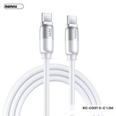 Cáp sạc nhanh 30w REMAX RC-C037 (c-c) 1.2m - 2 đầu type c ra type-c chính hãng [BH 1 năm]