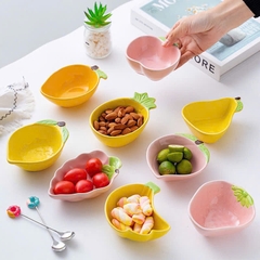 Set 5 chén sứ nhiều hình (hình trái cây, hình thú) mini decor, ăn dặm, đựng gia vị [BH: NONE]