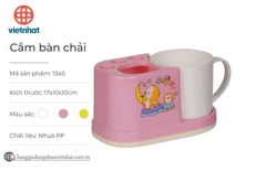Khay nhựa VN1345 đựng bàn chải kèm cốc đựng nước đánh răng [BH: NONE]