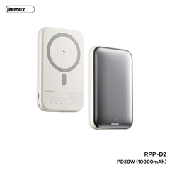 Pin sạc nhanh PD30W không dây manetic Remax RPP-D2, 10.000mAh QC3.0+PD30W chính hãng [BH: 1 NĂM]