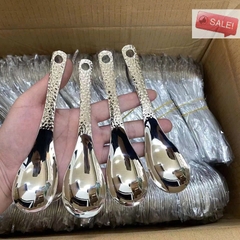 Combo 10 muỗng canh, muỗng soup inox phối vân sần sang trọng [BH: NONE] 1l1b10