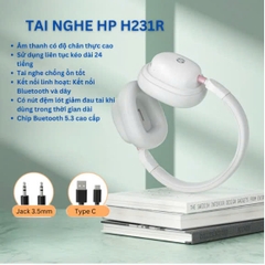 Tai nghe Headphone Bluetooth chip V5.3 HP 231R chính hãng [BH: 6 tháng]