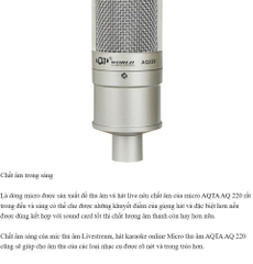 Micro thu âm livestream AQ220 [BH: 1 THÁNG]