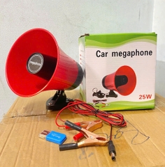 Loa phóng thanh kẹp bình 25W CAR MEGAPHONE, có bluetooth [BH: 3 THÁNG]