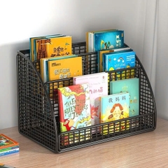 Rổ lướI 3 tầng 3 ngăn đựng gia  vị, sách đa năng 32x26x26cm [BH: NONE]