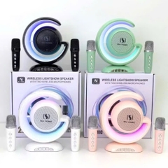 Loa bluetooth Karaoke YS-110 mẫu chữ G có đèn led siêu đẹp kèm 2 micro không dây [Bh 3 Tháng]