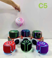 Loa bluetooth C5 Dare To Lisen mẫu mới có led siêu đẹp kèm móc treo [BH 6 Tháng]