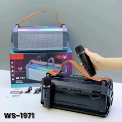 Loa bluetooth karaoke WS-1971 công suất 40w kèm 2 micro không dây siêu hay [BH 6 Tháng]