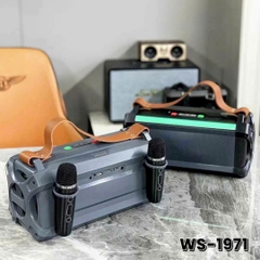 Loa bluetooth karaoke WS-1971 công suất 40w kèm 2 micro không dây siêu hay [BH 6 Tháng]