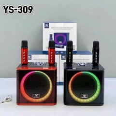 Loa bluetooth karaoke YS-309 kèm 2 micro siêu hay có led cực đẹp chính hãng [BH 6 Tháng]