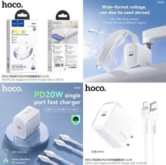 Bộ sạc nhanh 20w Hoco DMC8 kèm cáp type c ra iphone (C-L) chính hãng [Bh 1 Năm]